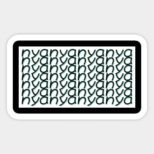 nya black pattern Sticker